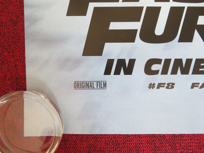 FAST & FURIOUS 8 - THE FATE OF THE FURIOUS UK QUAD (30"x 40") ROLLED POSTER 2016 Rendezvous Cinema Movie posters
