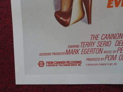 FAST LANE FEVER / RUNNING ON EMPTY - CANNON FOLDED US ONE SHEET POSTER 1982 Movie posters