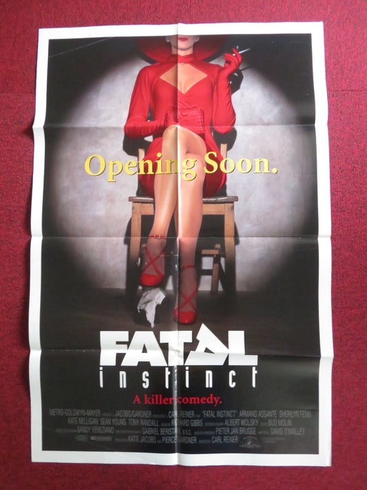 FATAL INSTINCT FOLDED US ONE SHEET POSTER SHERILYN FENN ARMAND ASSANTE 1993 Rendezvous Cinema Movie posters