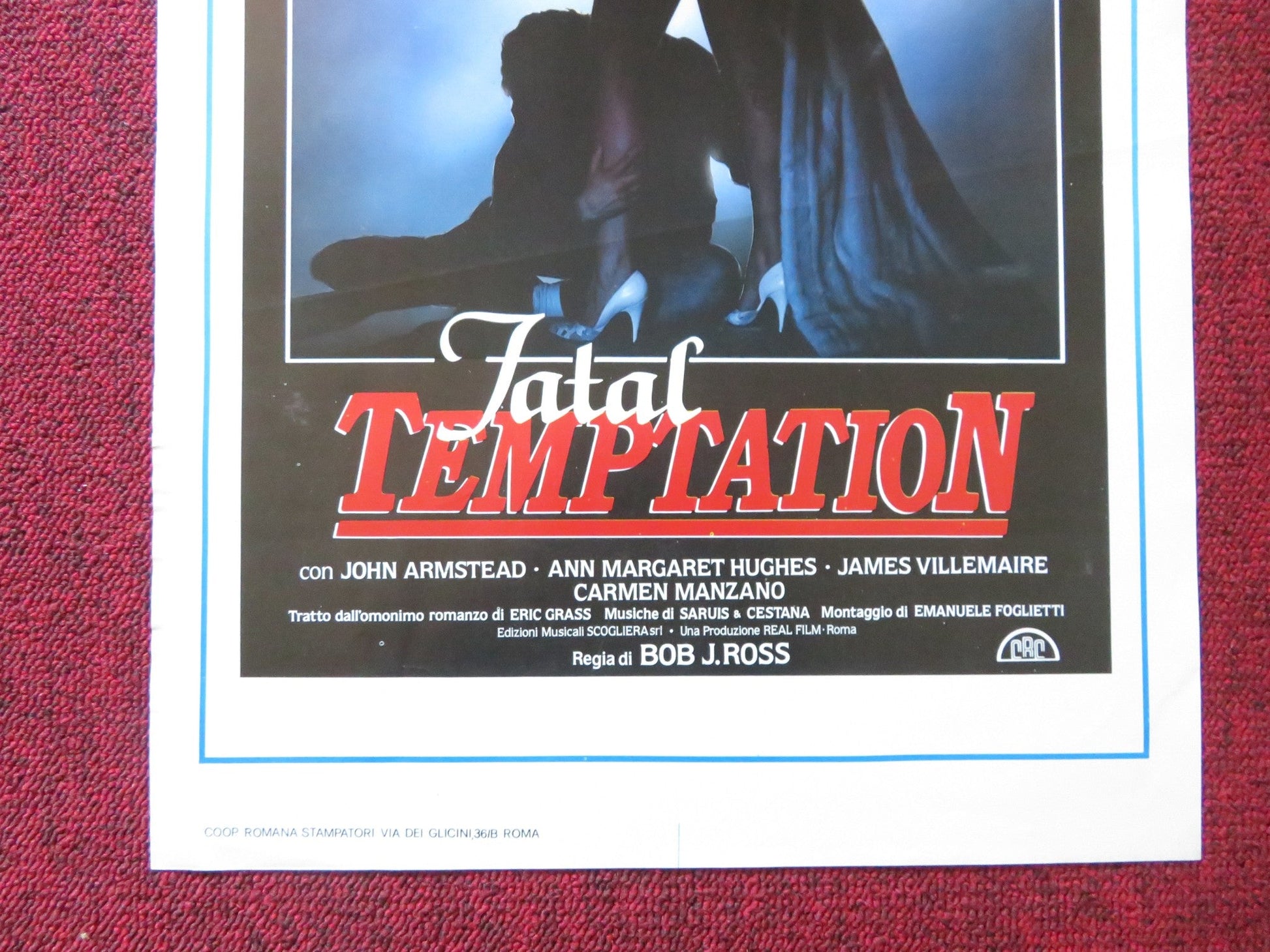 FATAL TEMPTATION ITALIAN LOCANDINA POSTER ANN MARGARET HUGHES 1988 Rendezvous Cinema Movie posters