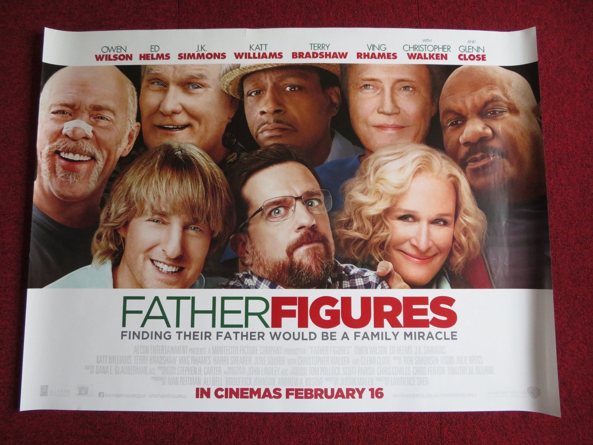 FATHER FIGURES UK QUAD (30"x 40") ROLLED POSTER ROBERT MELLO ED HELMS 2017 Rendezvous Cinema Movie posters