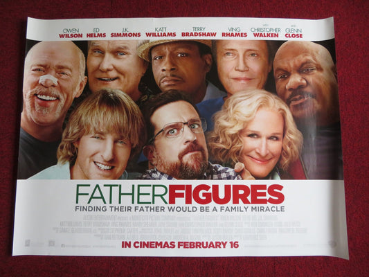 FATHER FIGURES UK QUAD (30"x 40") ROLLED POSTER ROBERT MELLO ED HELMS 2017 Rendezvous Cinema Movie posters