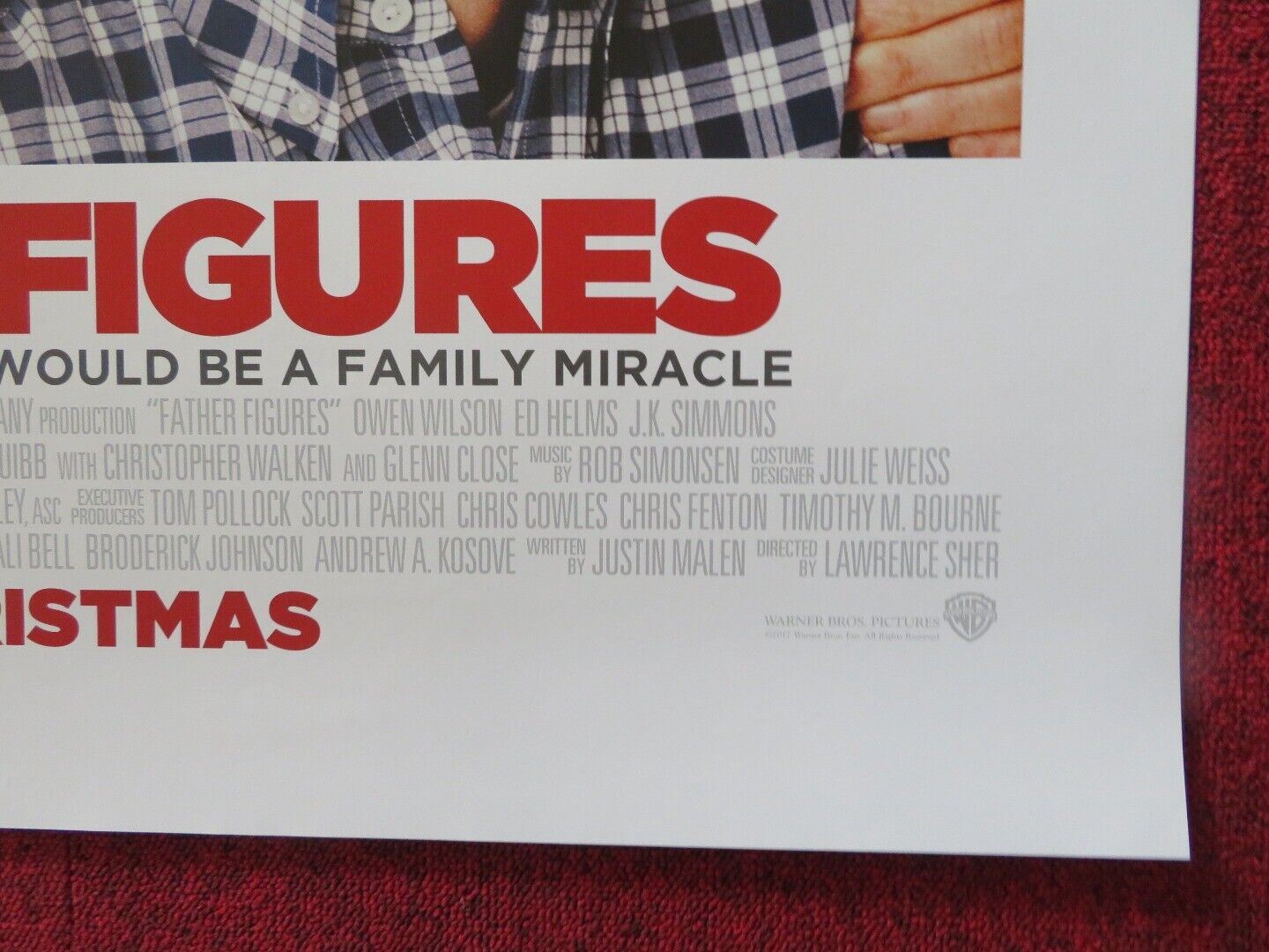FATHER FIGURES US ONE SHEET ROLLED POSTER ROBERT MELLO ED HELMS 2017 Movie posters