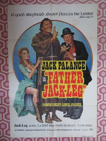 FATHER JACKLEG / STING OF THE WEST US ONE SHEET POSTER JACK PALANCE 1972 Movie posters