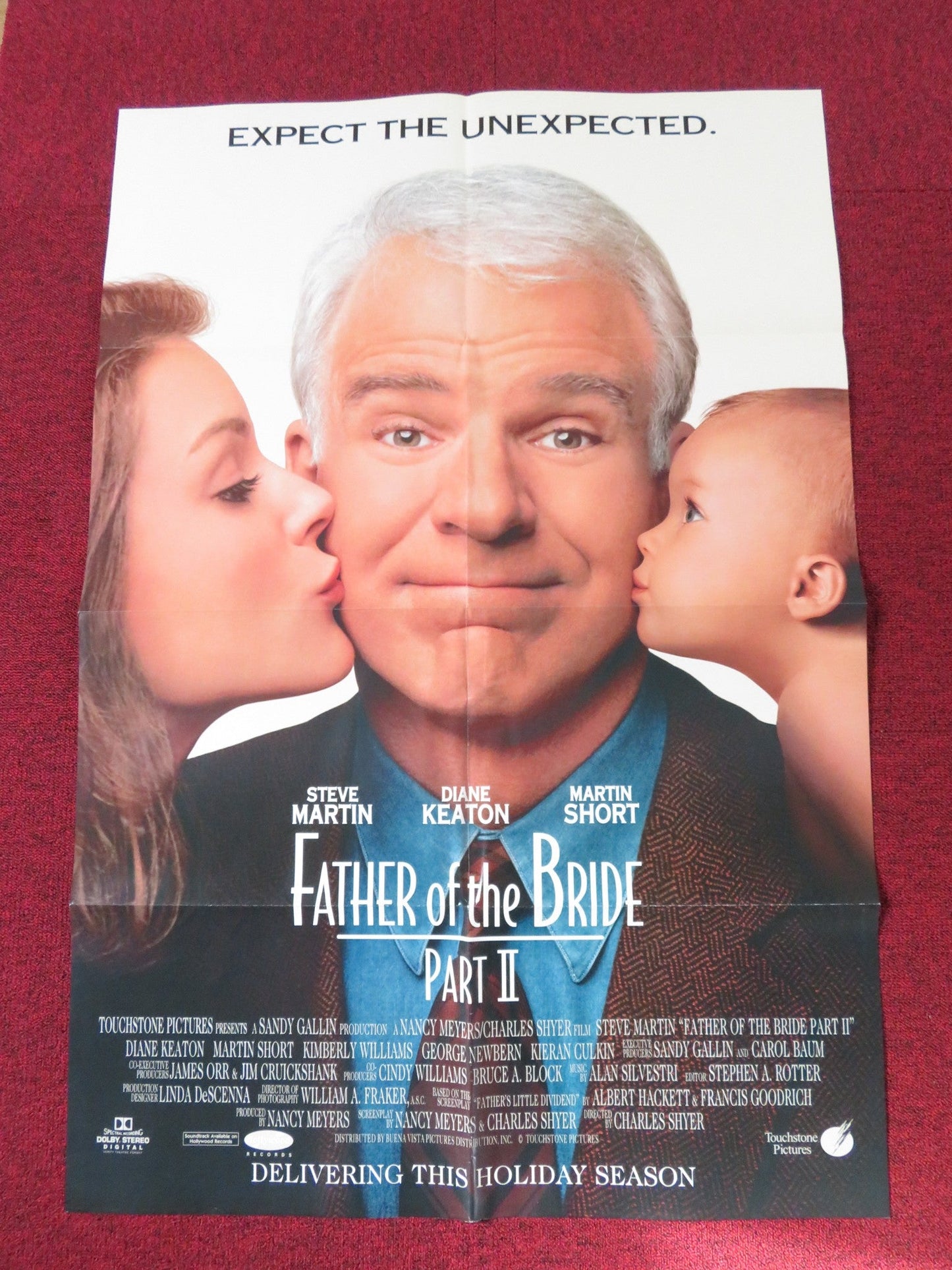 FATHER OF THE BRIDE PART II FOLDED US ONE SHEET POSTER STEVE MARTIN KEATON 1995 Rendezvous Cinema Movie posters