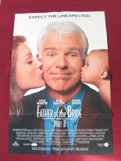 FATHER OF THE BRIDE PART II FOLDED US ONE SHEET POSTER STEVE MARTIN KEATON 1995 Rendezvous Cinema Movie posters