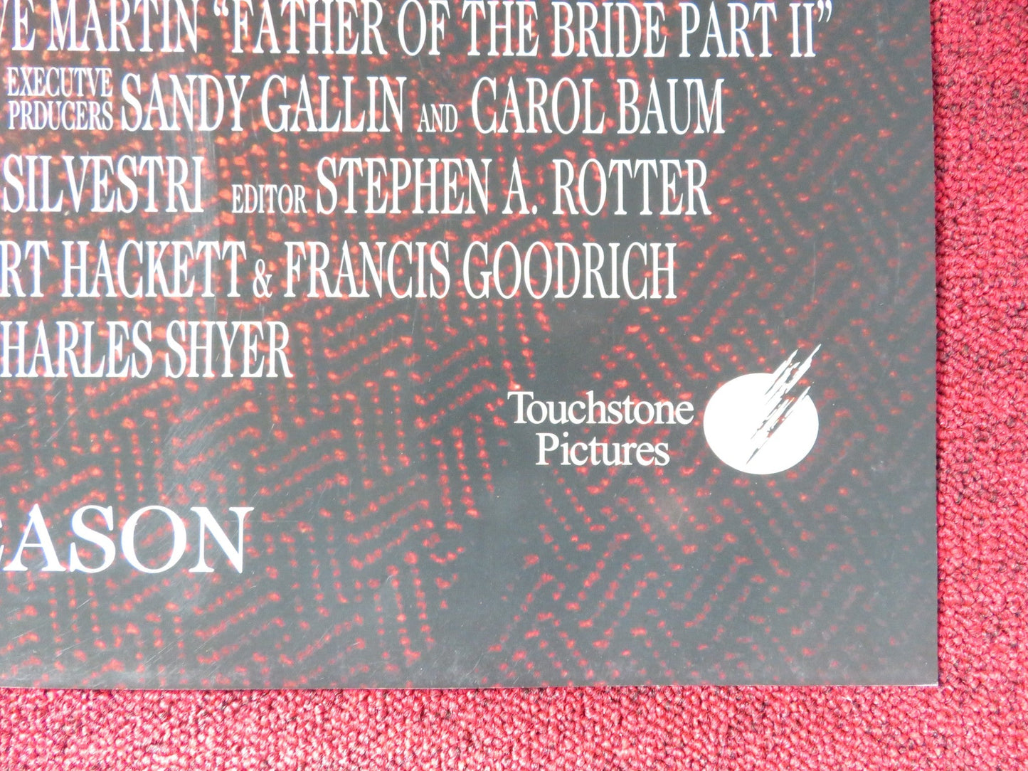 FATHER OF THE BRIDE PART II FOLDED US ONE SHEET POSTER STEVE MARTIN KEATON 1995 Rendezvous Cinema Movie posters