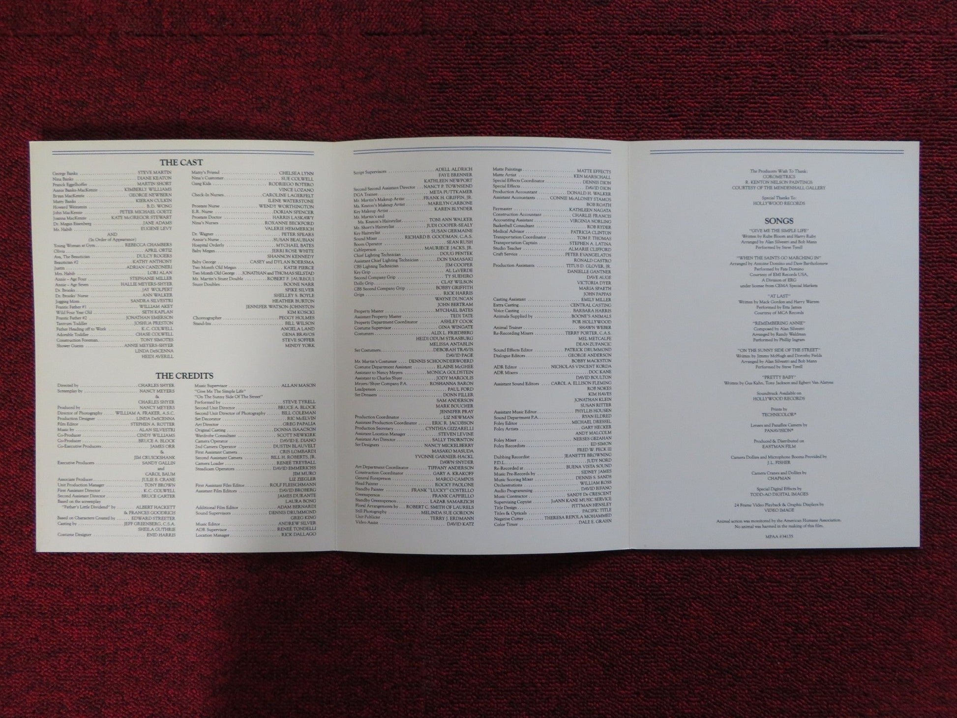 FATHER OF THE BRIDE PART II US SCREENING PROGRAM STEVE MARTIN DIANE KEATON 1995 Rendezvous Cinema Movie posters