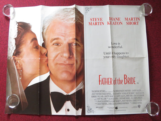 FATHER OF THE BRIDE UK QUAD ROLLED POSTER STEVE MARTIN DIANE KEATON 1991 Rendezvous Cinema Movie posters