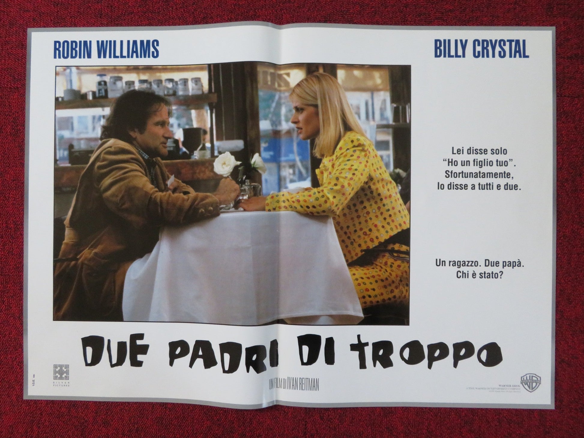 FATHER'S DAY - C ITALIAN FOTOBUSTA POSTER ROBIN WILLIAMS BILLY CRYSTAL 1997 Rendezvous Cinema Movie posters