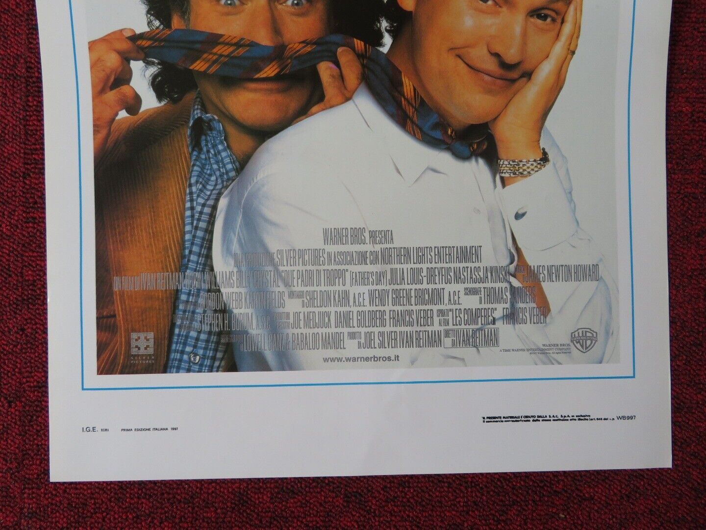 FATHERS' DAY ITALIAN LOCANDINA (27.5"x13") POSTER ROBIN WILLIAMS 1997 Movie posters