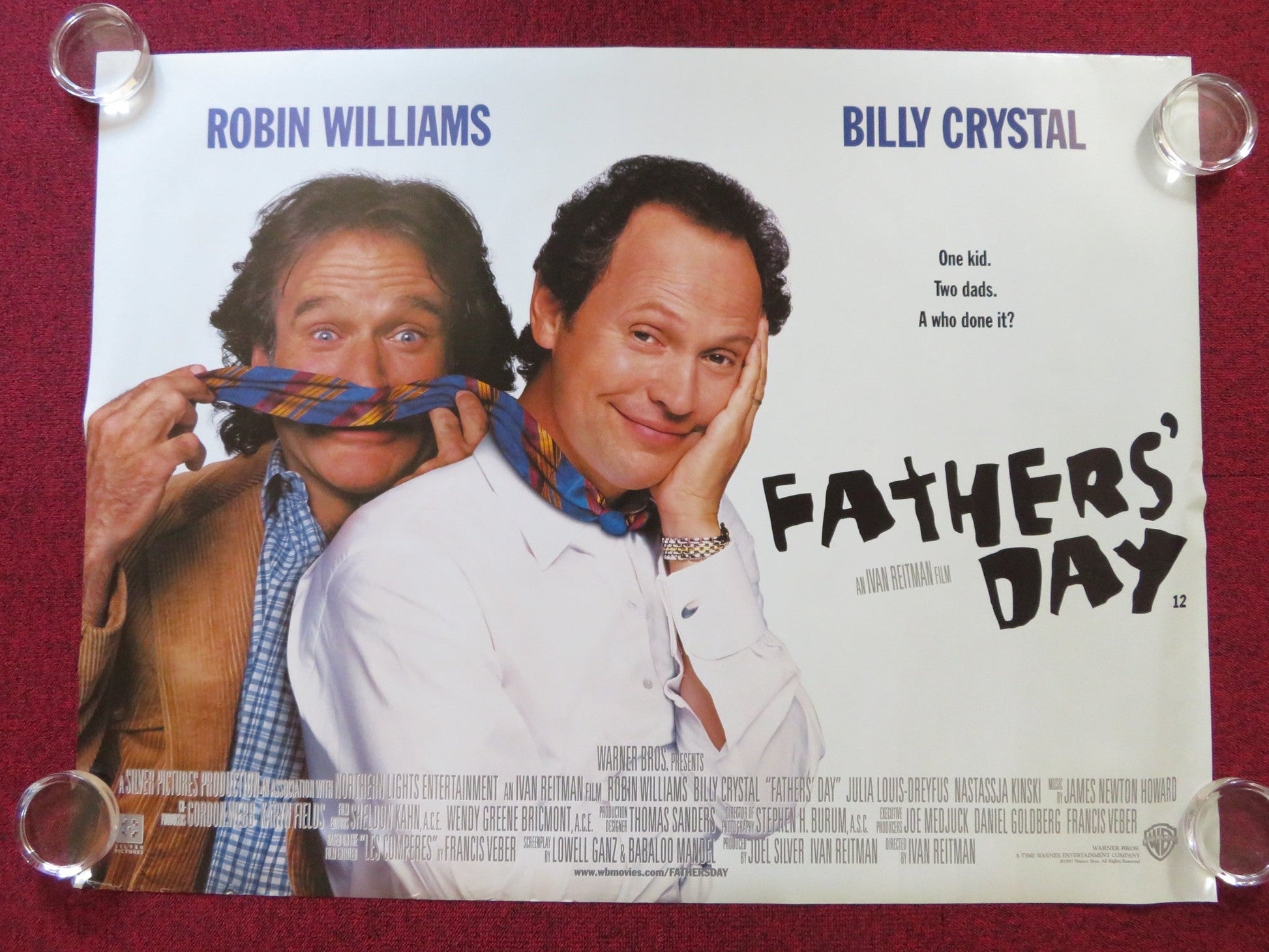 FATHERS' DAY UK QUAD (30"x 40") ROLLED POSTER ROBIN WILLIAMS BILLY CRYSTAL 1997 Rendezvous Cinema Movie posters