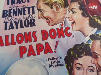 Father's Little Dividend BELGIUM (22"x14.5") POSTER ELIZABETH TAYLOR 1951 Movie posters
