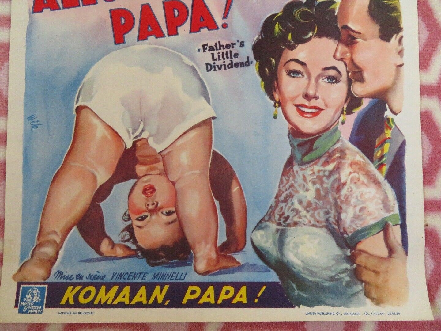 Father's Little Dividend BELGIUM (22"x14.5") POSTER ELIZABETH TAYLOR 1951 Movie posters