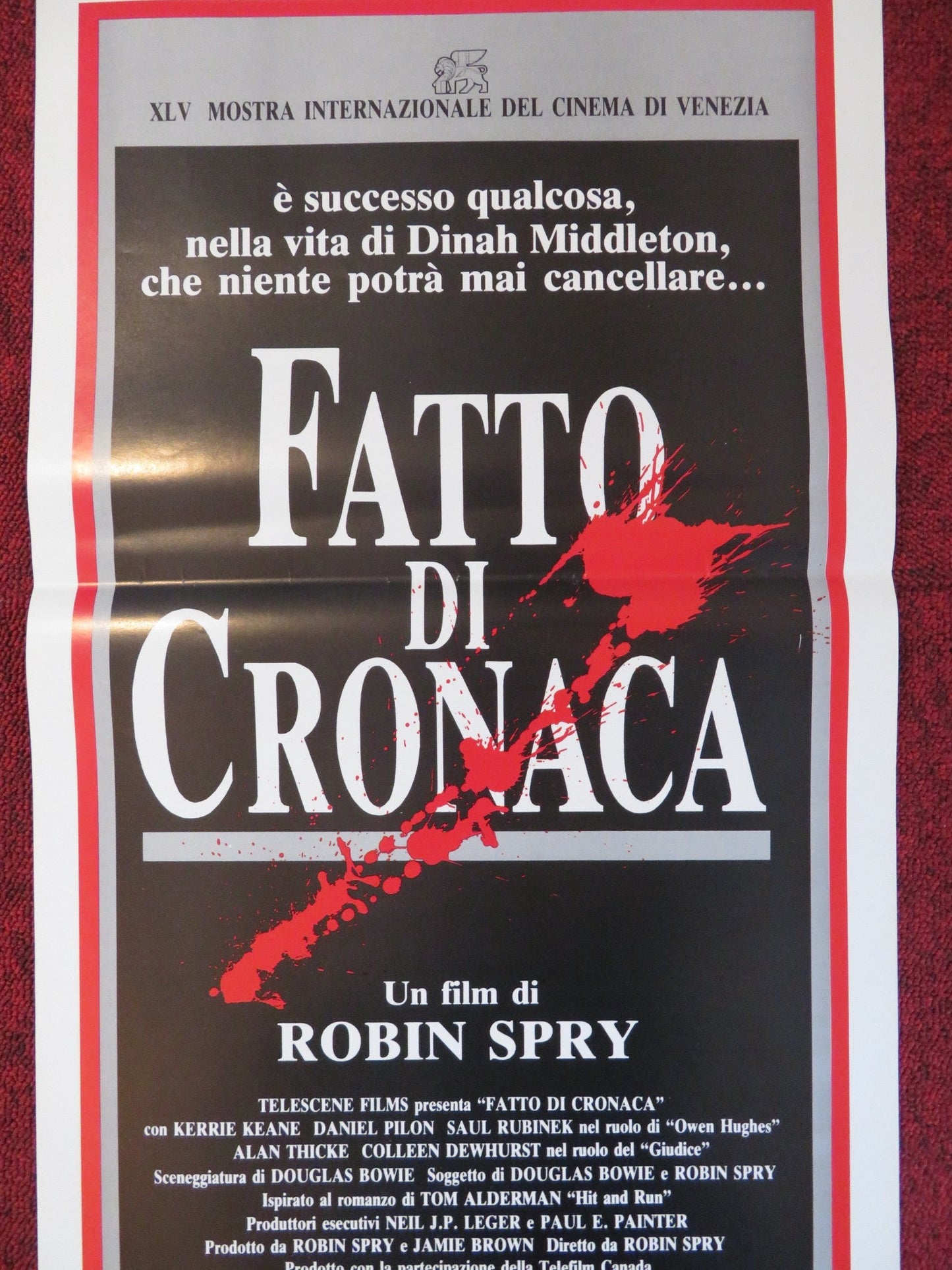 FATTO DI CRONACA ITALIAN LOCANDINA POSTER ROBIN SPRY 1988 Rendezvous Cinema Movie posters