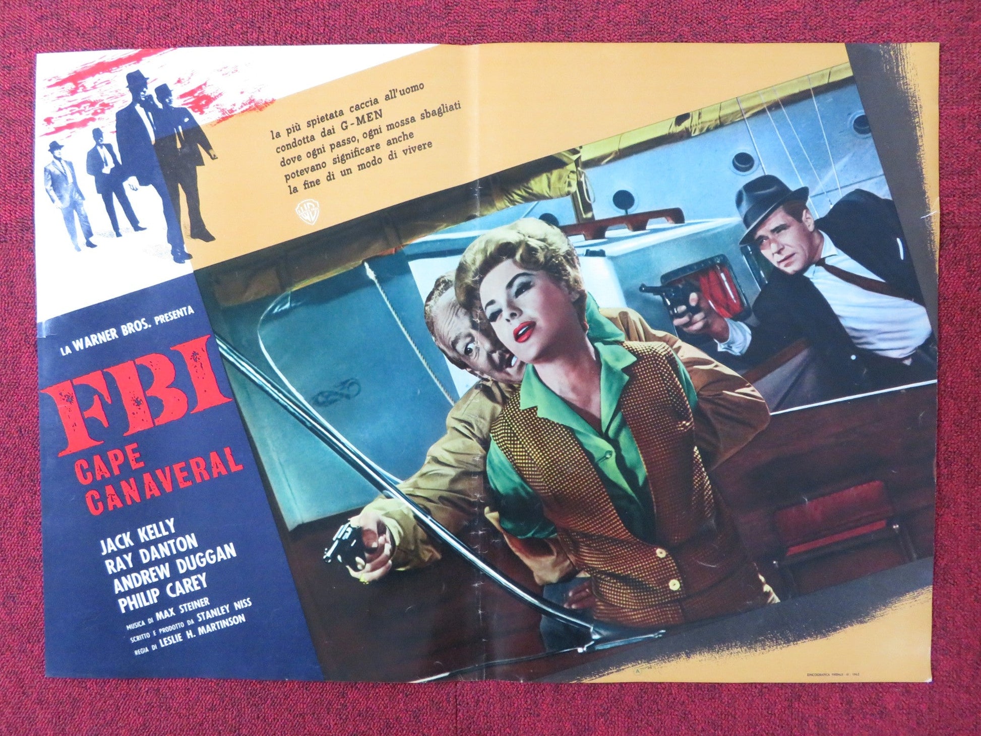 FBI CAPE CANAVERAL - C ITALIAN FOTOBUSTA POSTER JACK KELLY RAY DANTON 1963 Rendezvous Cinema Movie posters