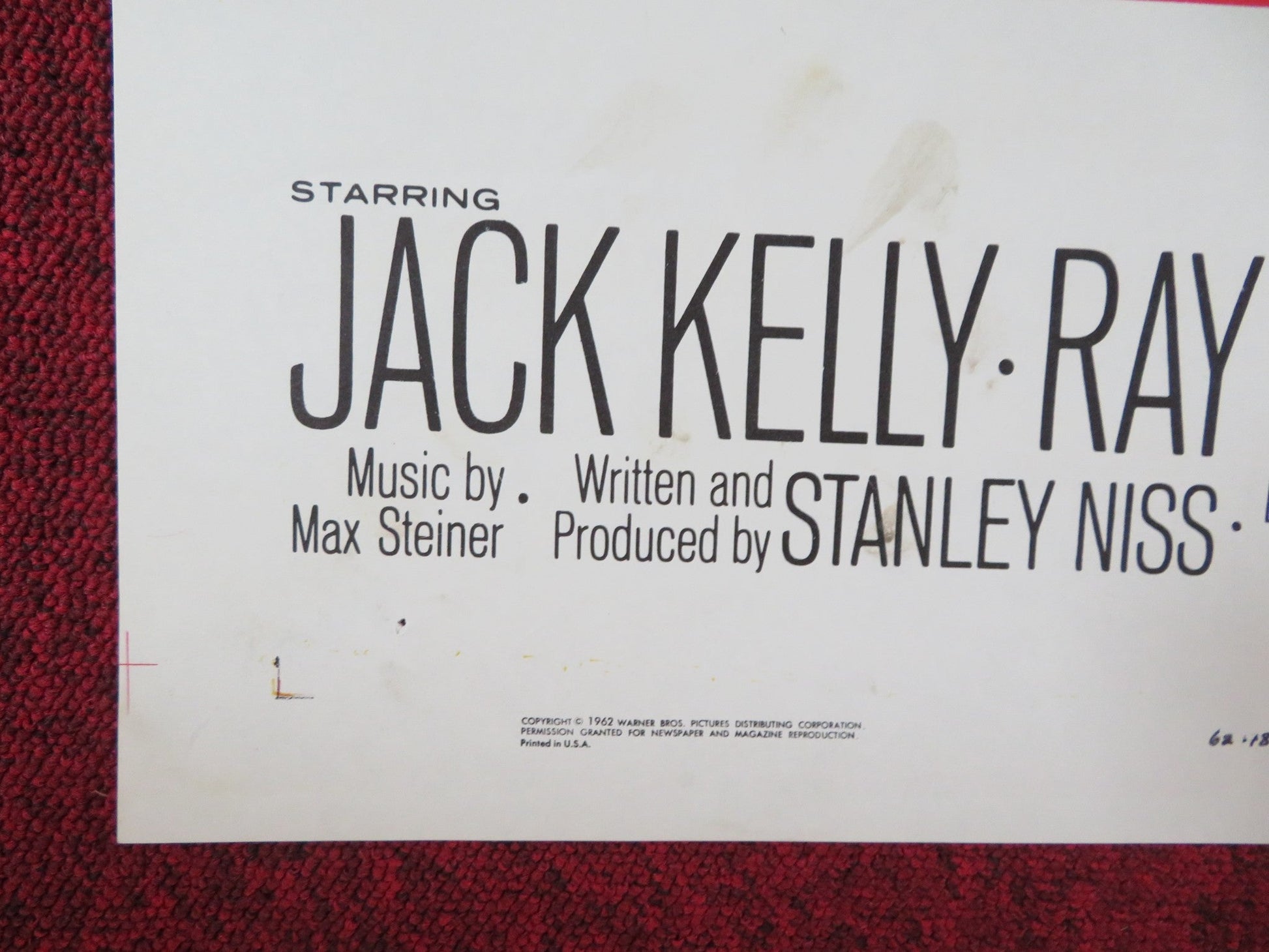 FBI CODE 98 FOLDED US ONE SHEET POSTER JACK KELLY RAY DANTON 1963 Rendezvous Cinema Movie posters