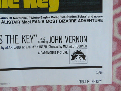 FEAR IS THE KEY FOLDED US ONE SHEET POSTER BARRY NEWMAN SUZY KENDALL 1973 Movie posters