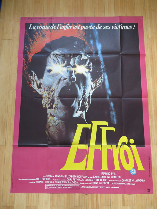 FEAR NO EVIL FRENCH GRANDE POSTER STEFAN ARNGRIM ELIZABETH HOFFMAN 1981 Rendezvous Cinema Movie posters