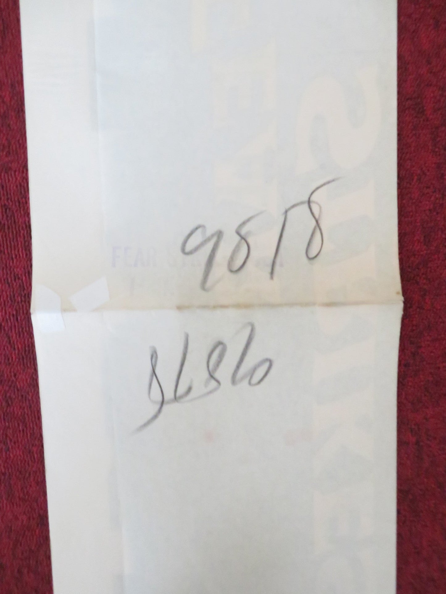 FEAR STRIKES FOLDED US ONE SHEET POSTER ANTHONY PERKINS KARL MALDEN 1957 Rendezvous Cinema Movie posters