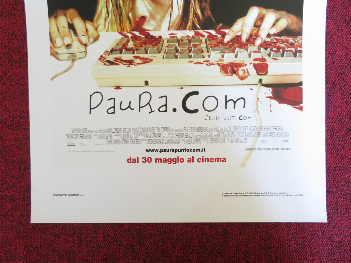 FEARDOTCOM ITALIAN LOCANDINA POSTER STEPHEN DORFF NATASCHA MCELHONE 2002 Rendezvous Cinema Movie posters