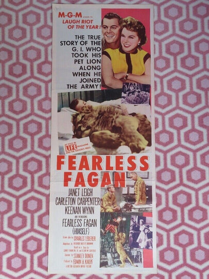 FEARLESS FAGAN US INSERT (14"x 36") POSTER JANET LEIGH CARLETON CARPENTER 1956 Movie posters