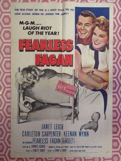 FEARLESS FAGAN US ONE SHEET POSTER LION JANET LEIGH 1952 Rendezvous Cinema Movie posters