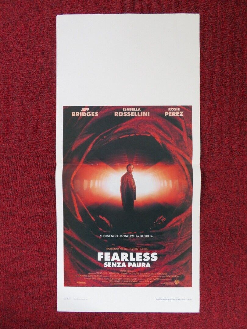 FEARLESS ITALIAN LOCANDINA (27.5"x13") POSTER JEFF BRIDGES I ROSSELLINI 1994 Movie posters