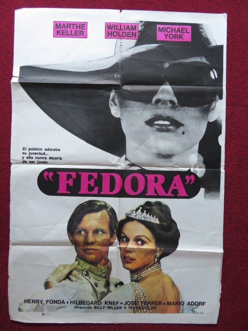 FEDORA ARGENTINA ONE SHEET POSTER WILLIAM HOLDEN MARTHE KELLER 1978 - Rendezvous Cinema