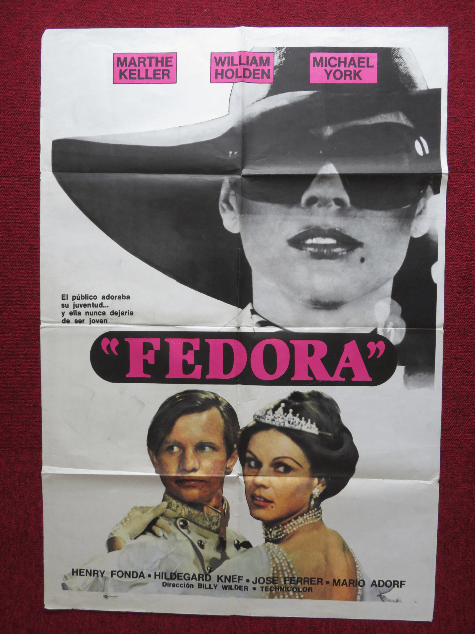 FEDORA FOLDED ARGENTINA ONE SHEET POSTER HENRY FONDA MICHAEL YORK 1978 Rendezvous Cinema Movie posters