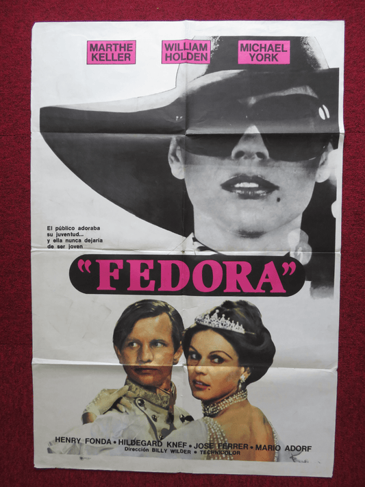 FEDORA FOLDED ARGENTINA ONE SHEET POSTER HENRY FONDA MICHAEL YORK 1978 Rendezvous Cinema Movie posters