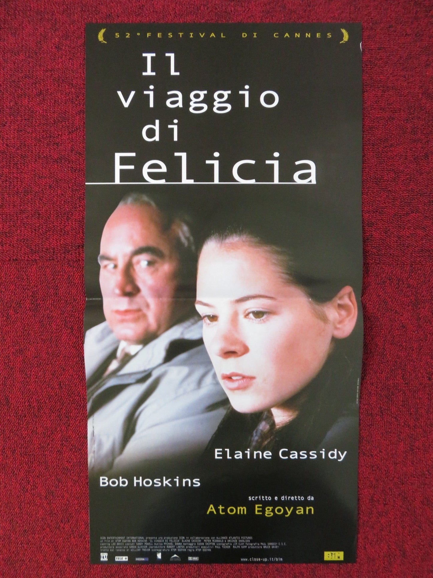 FELICIA'S JOURNEY ITALIAN LOCANDINA POSTER BOB HOSKINS ELAINE CASSIDY 1999 Rendezvous Cinema Movie posters