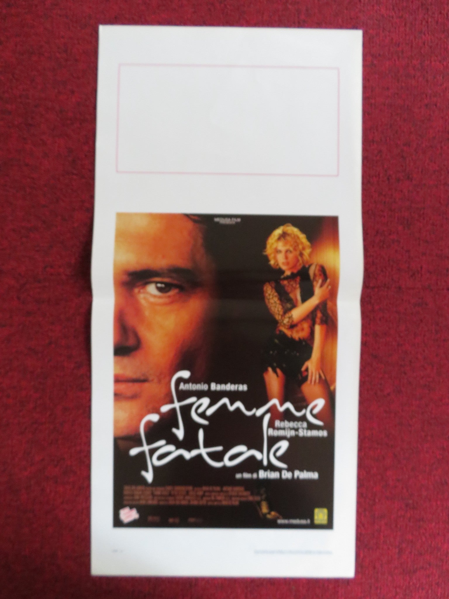 FEMME FATALE ITALIAN LOCANDINA POSTER ANTONIO BANDERAS R. ROMIJN - STAMOS 2002 Rendezvous Cinema Movie posters