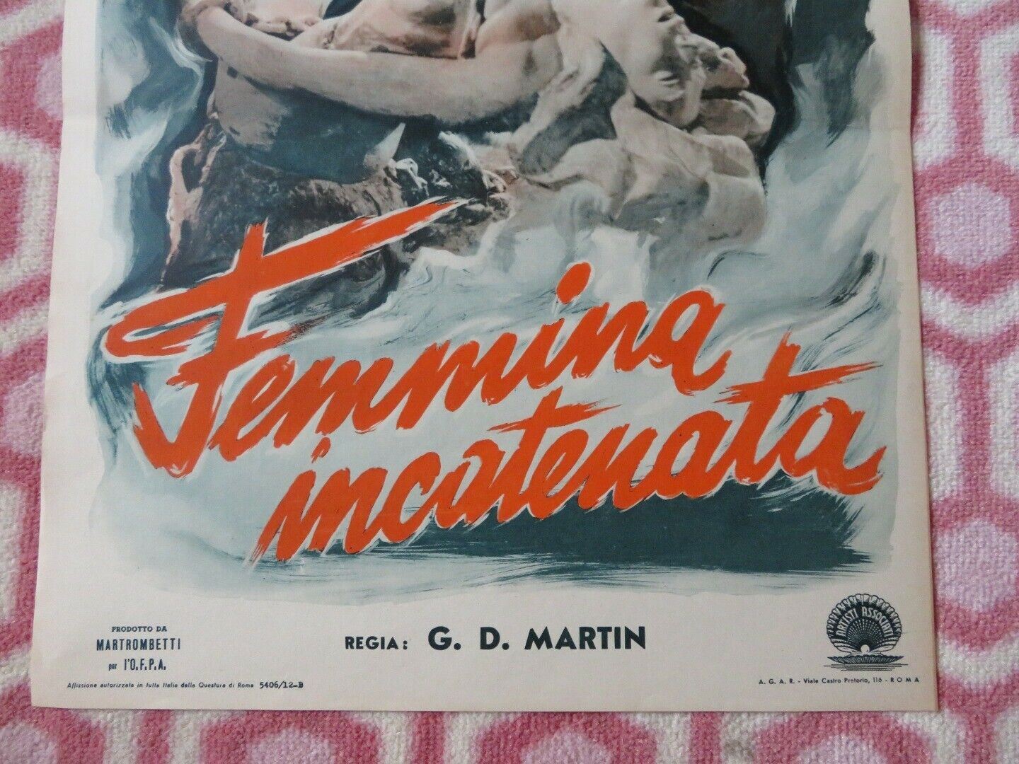 FEMMINA INCATENATA ITALIAN LOCANDINA (27.5"x13") POSTER LORI RANDI 1949 Movie posters