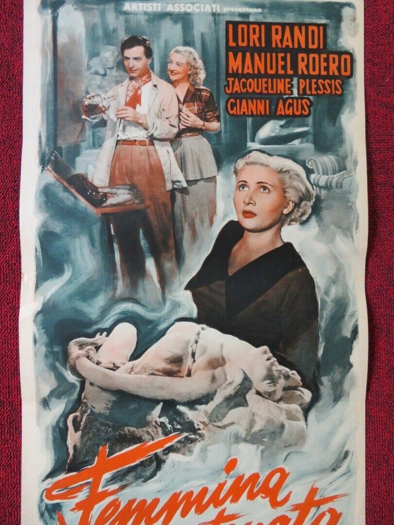 FEMMINA INCATENATA ITALIAN LOCANDINA (27.5"x13") POSTER MANEL ROERO 1949 Movie posters