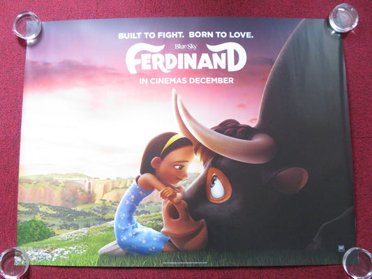 FERDINAND UK QUAD ROLLED POSTER JACK GORE JET JURGENSMEYER 2017 Rendezvous Cinema Movie posters