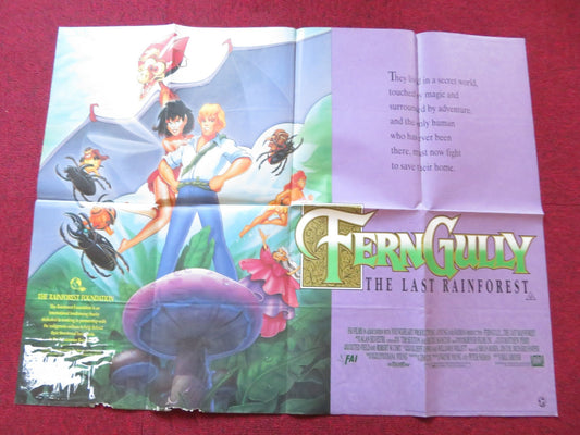 FERNGULLY: THE LAST RAINFOREST QUAD POSTER FOLDED TIM CURRY S.MATHIS 1992 Rendezvous Cinema Movie posters