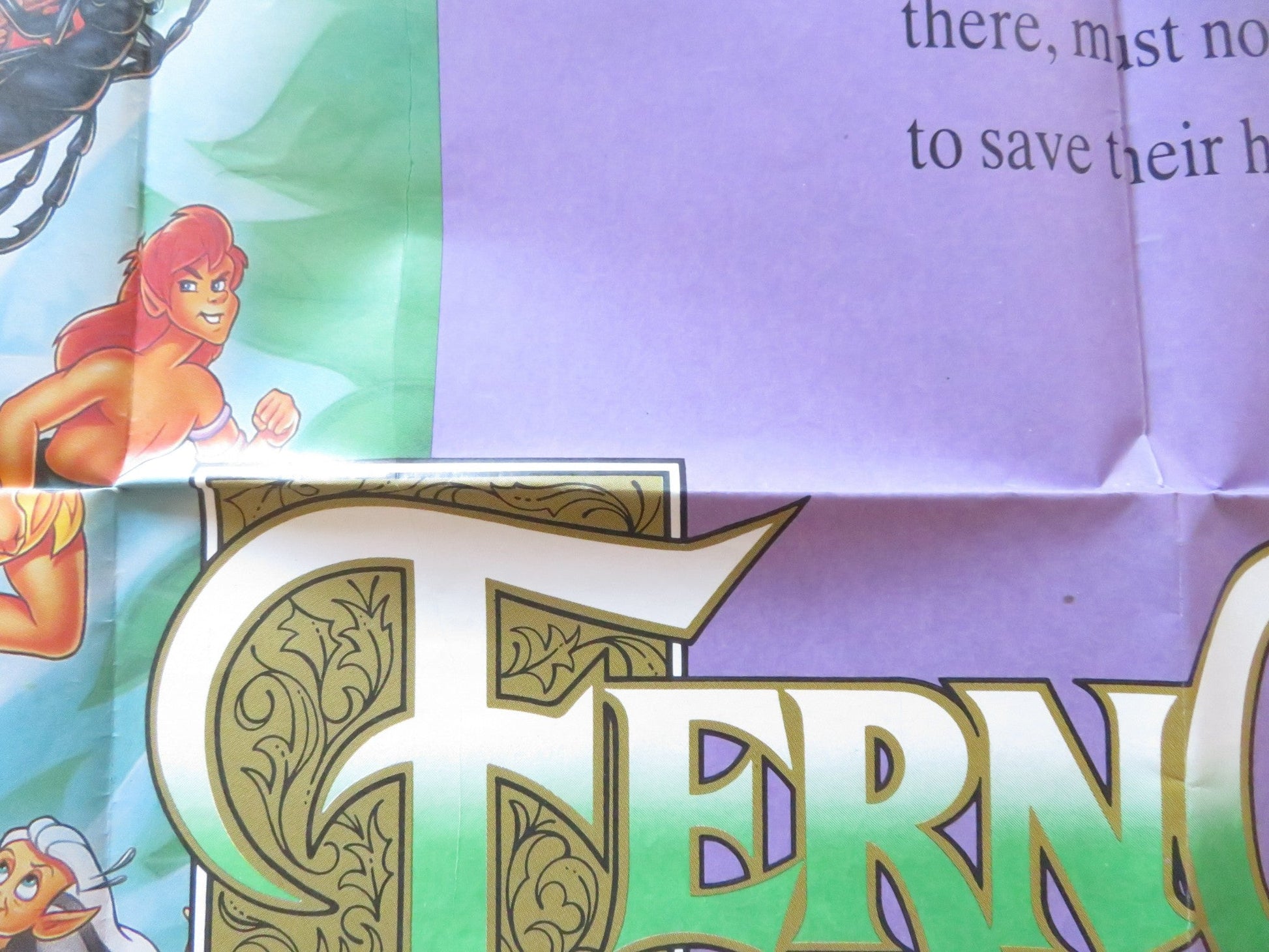 FERNGULLY: THE LAST RAINFOREST QUAD POSTER FOLDED TIM CURRY S.MATHIS 1992 Rendezvous Cinema Movie posters