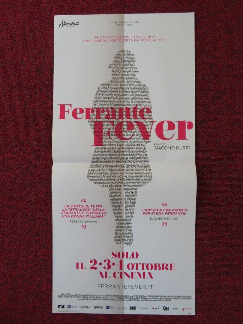 FERRANTE FEVER ITALIAN LOCANDINA (26.5"x12.5") POSTER ROBERTO FAENZA 2017 Rendezvous Cinema Movie posters