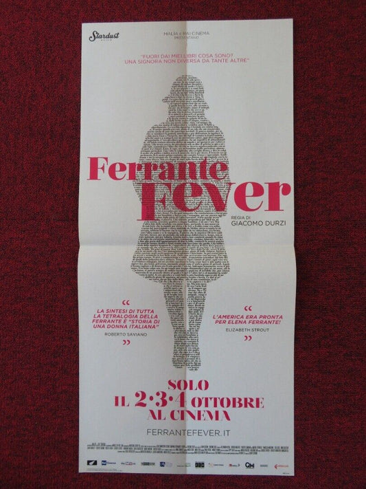 FERRANTE FEVER ITALIAN LOCANDINA (26.5"x12.5") POSTER ROBERTO FAENZA 2017 Rendezvous Cinema Movie posters