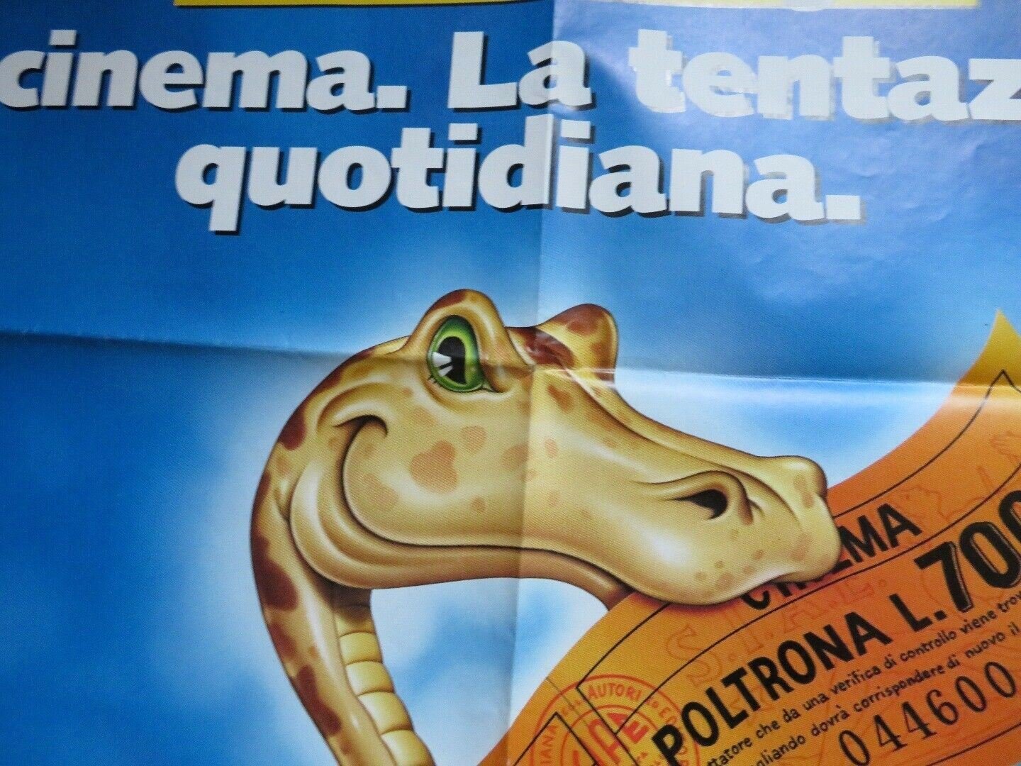 FESTA DEL CINEMA ITALIA ITALIAN 2 FOGLIO (55"x 39") POSTER 1996 Movie posters