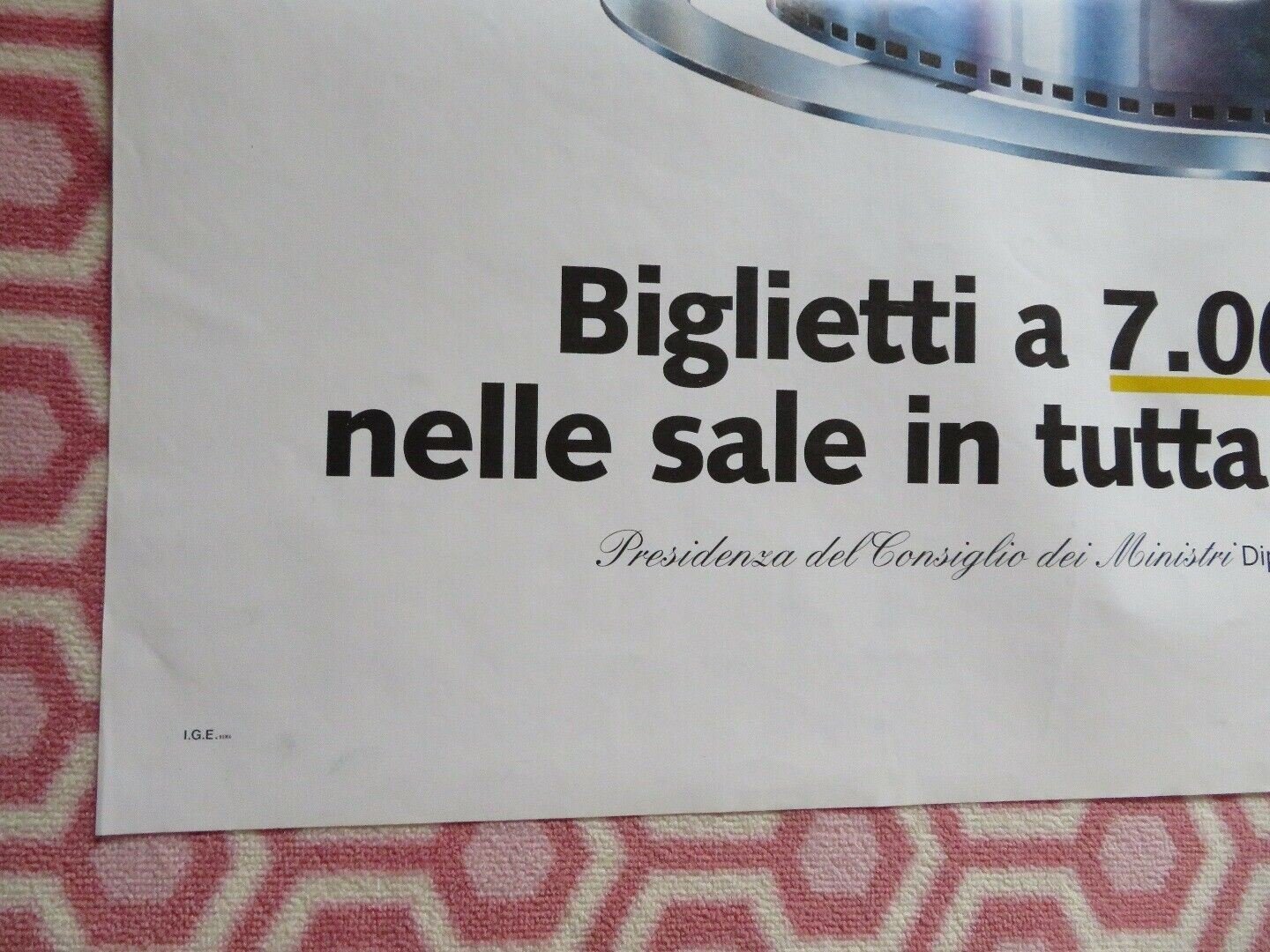 FESTA DEL CINEMA ITALIA ITALIAN 2 FOGLIO (55"x 39") POSTER 1996 Movie posters