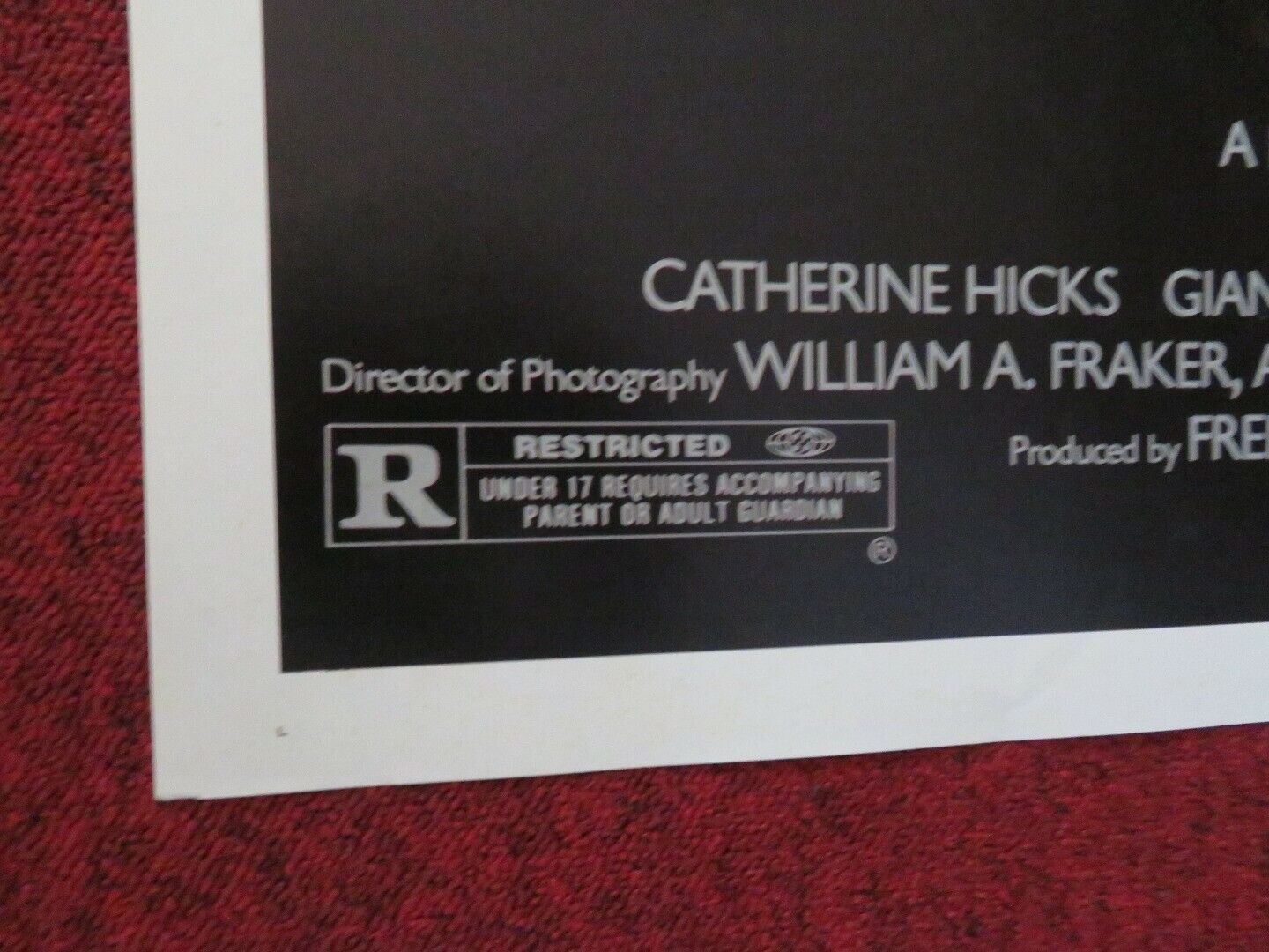 FEVER PITCH FOLDED US ONE SHEET POSTER RYAN O'NEAL 1985 Movie posters