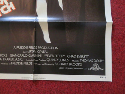 FEVER PITCH FOLDED US ONE SHEET POSTER RYAN O'NEAL 1985 Movie posters