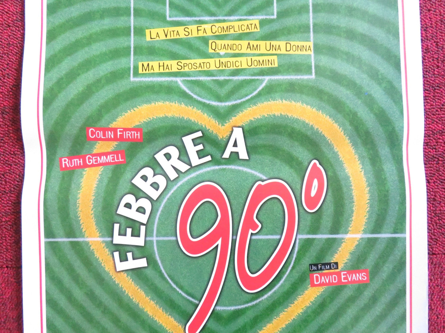FEVER PITCH ITALIAN LOCANDINA POSTER COLIN FIRTH RUTH GEMMELL 1997 Rendezvous Cinema Movie posters