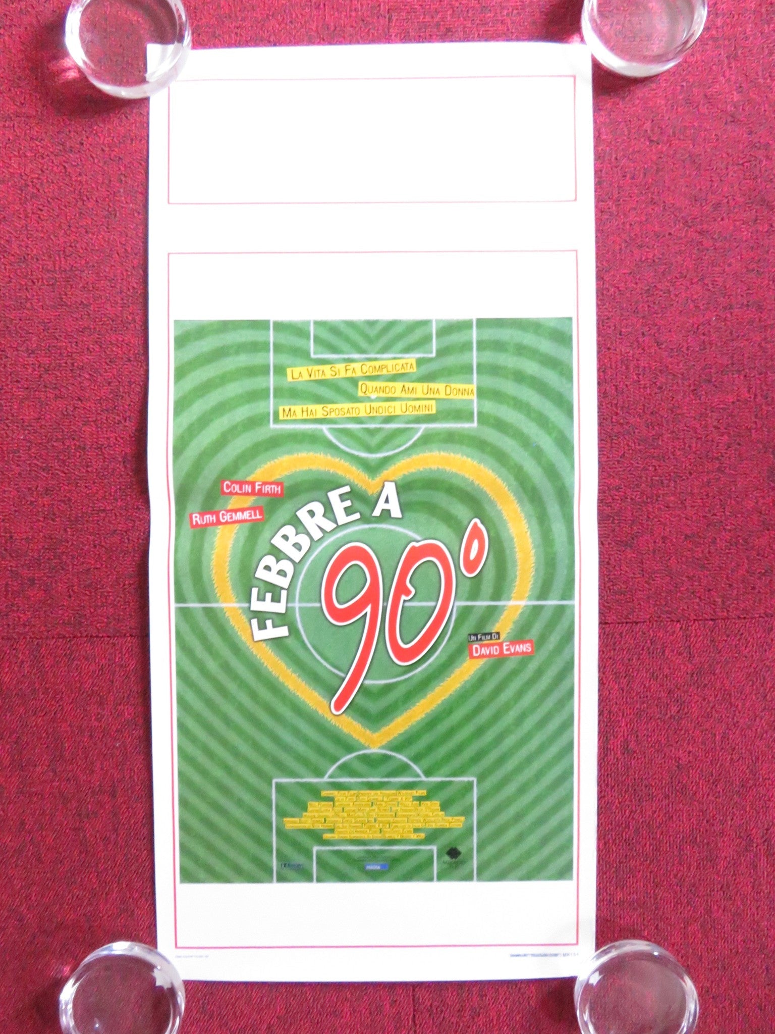 FEVER PITCH ITALIAN LOCANDINA POSTER COLIN FIRTH RUTH GEMMELL 1997 Rendezvous Cinema Movie posters