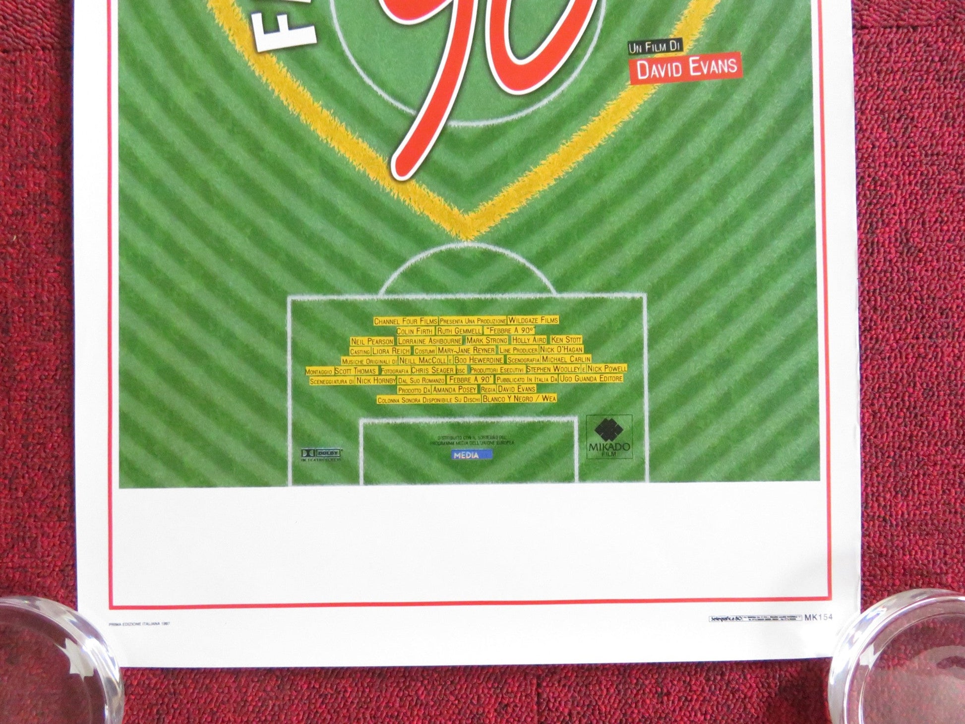 FEVER PITCH ITALIAN LOCANDINA POSTER COLIN FIRTH RUTH GEMMELL 1997 Rendezvous Cinema Movie posters