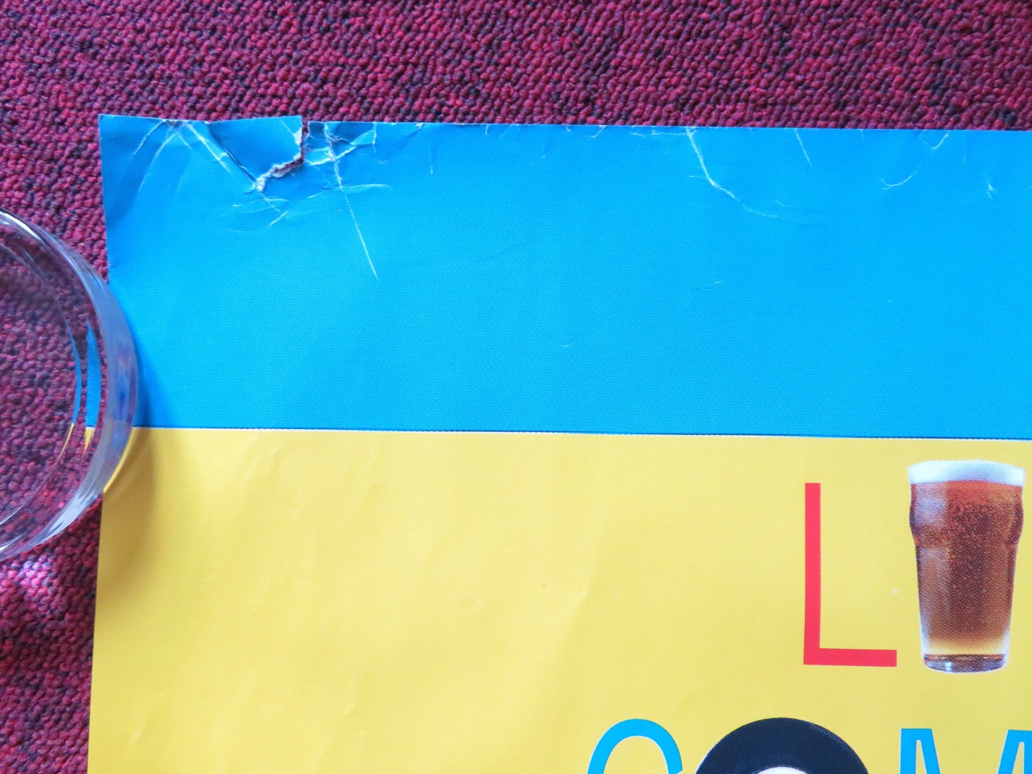 FEVER PITCH UK QUAD (30"x 40") ROLLED POSTER COLIN FIRTH RUTH GEMMELL 1997 Rendezvous Cinema Movie posters