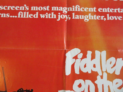 FIDDLER ON THE ROOF US ONE SHEET POSTER TOPOL NORMA CRANE 1971 Movie posters
