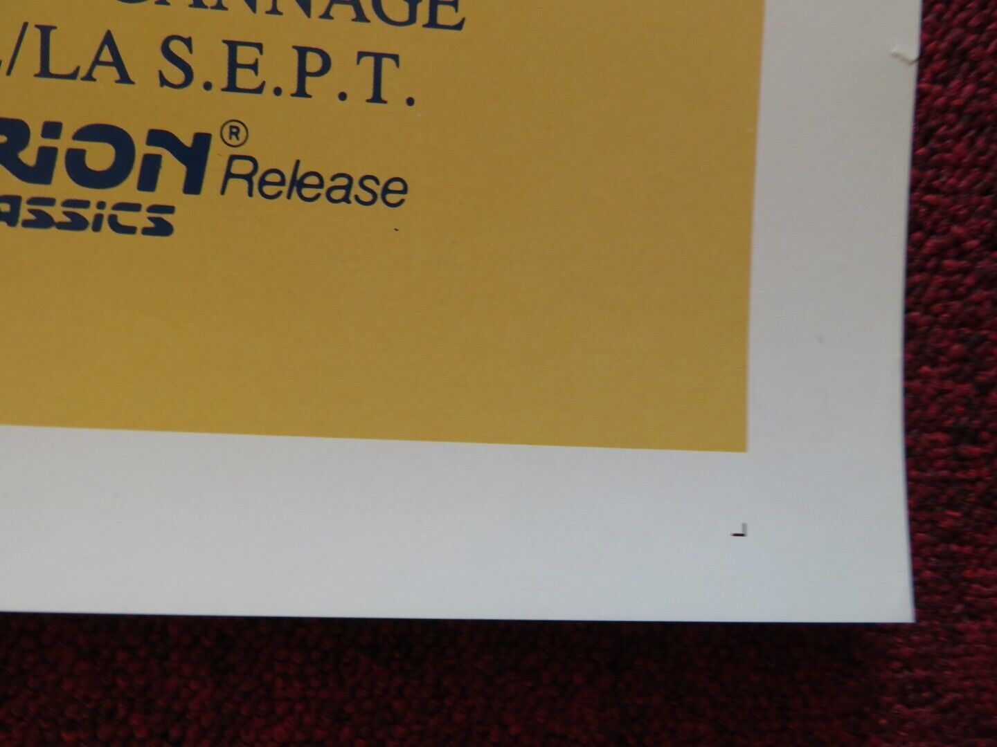 FIELD OF HONOR US ONE SHEET ROLLED POSTER CRIS CAMPION PASCALE ROCARD 1987 Movie posters